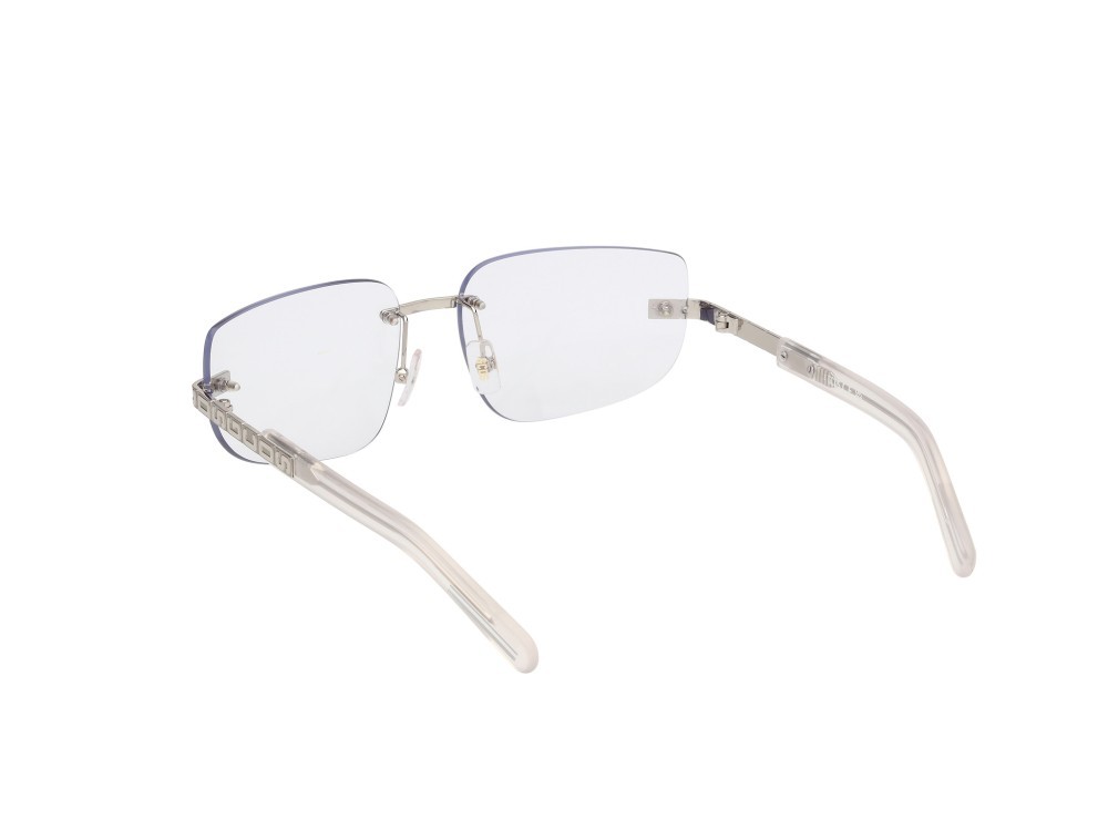 Sonnenbrillen GCDS GD0052 (16X) farbe palladio lucido form rechteckig gläser blu specchiato