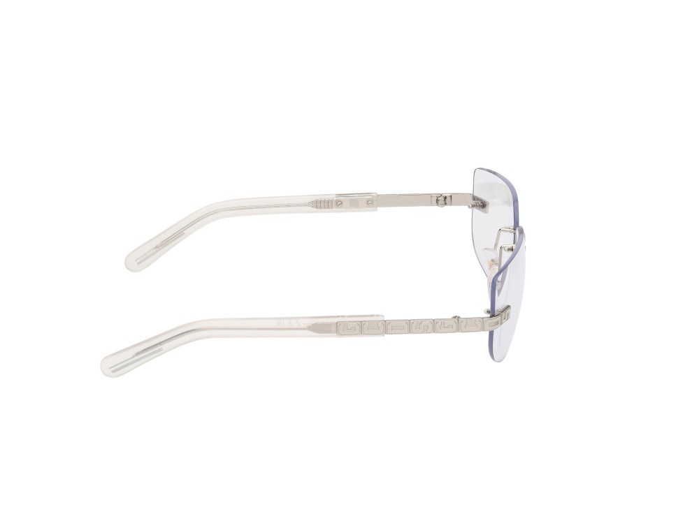 Sonnenbrillen GCDS GD0052 (16X) farbe palladio lucido form rechteckig gläser blu specchiato