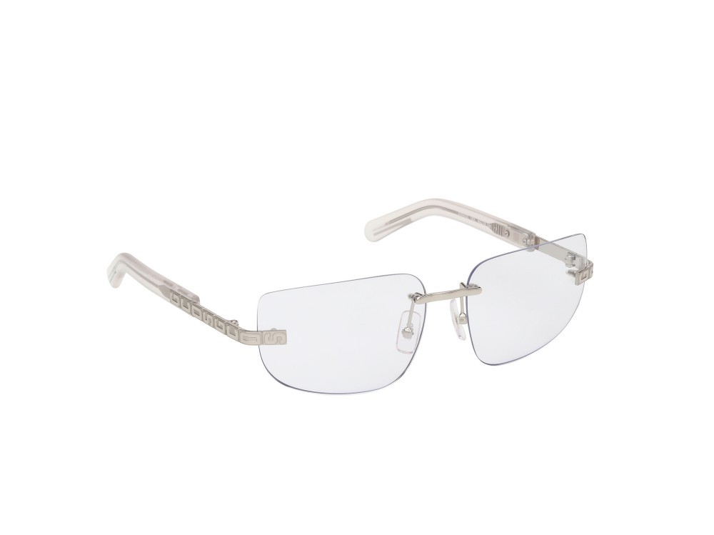 Sonnenbrillen GCDS GD0052 (16X) farbe palladio lucido form rechteckig gläser blu specchiato