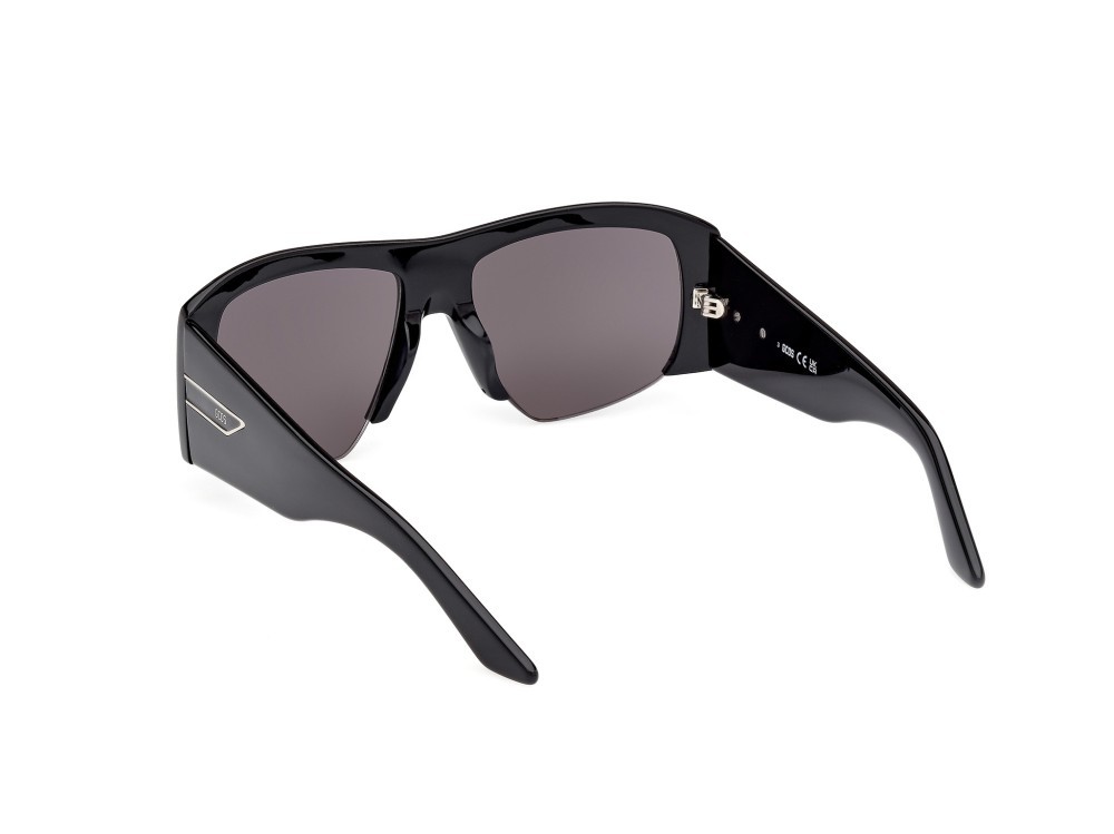 Sunglasses GCDS GD0054 (01A) color nero lucido shape geometric lenses fumo lucido