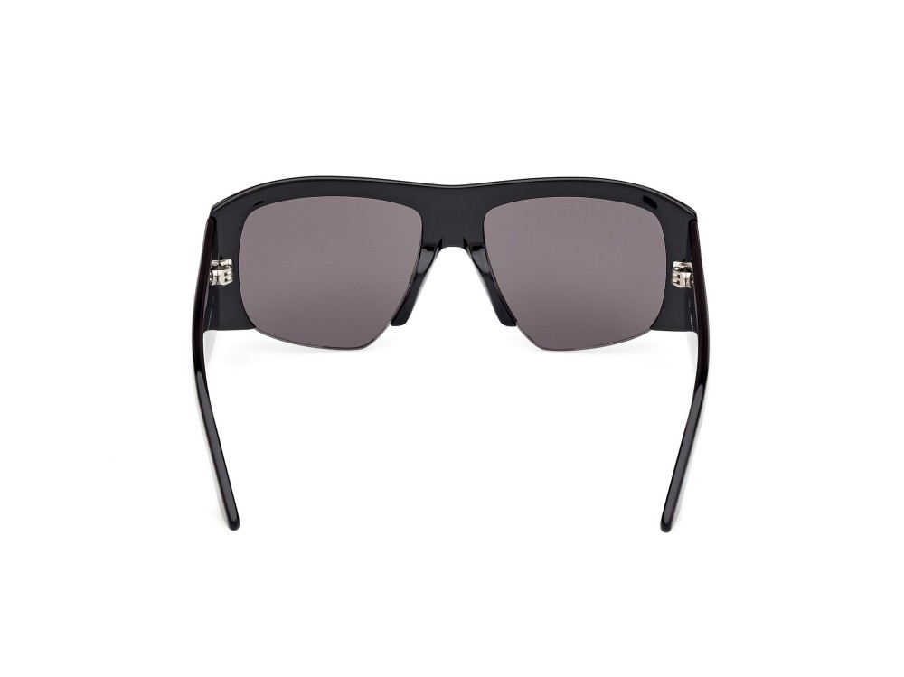 Sunglasses GCDS GD0054 (01A) color nero lucido shape geometric lenses fumo lucido