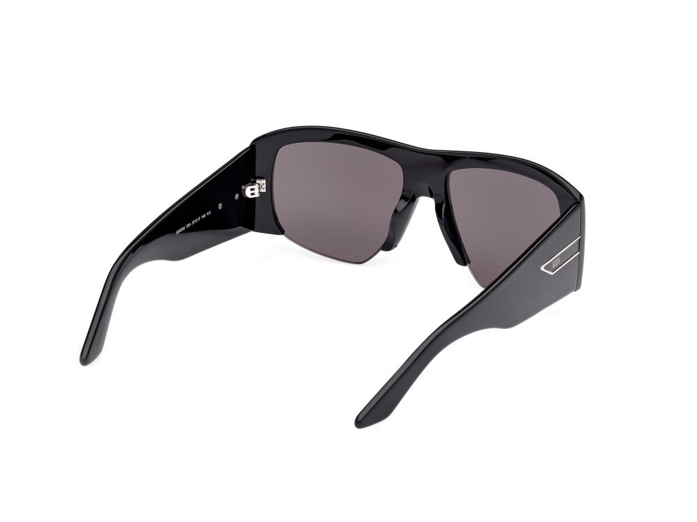 Sunglasses GCDS GD0054 (01A) color nero lucido shape geometric lenses fumo lucido
