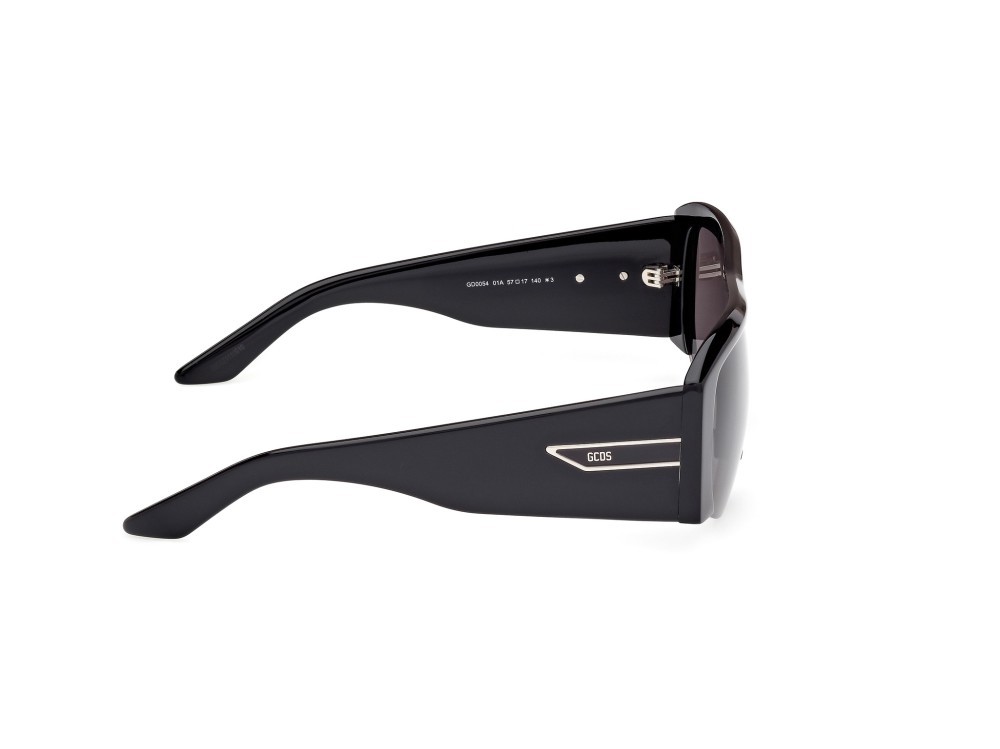 Sunglasses GCDS GD0054 (01A) color nero lucido shape geometric lenses fumo lucido
