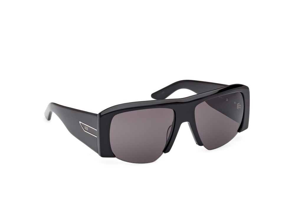Sunglasses GCDS GD0054 (01A) color nero lucido shape geometric lenses fumo lucido
