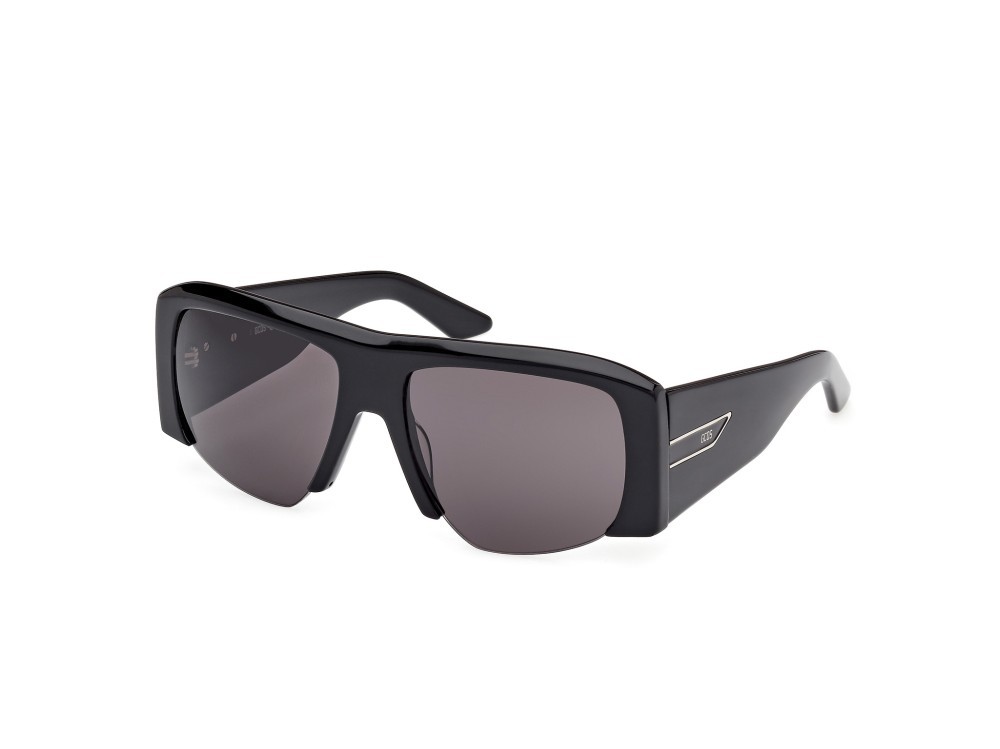 Sunglasses GCDS GD0054 (01A) color nero lucido shape geometric lenses fumo lucido