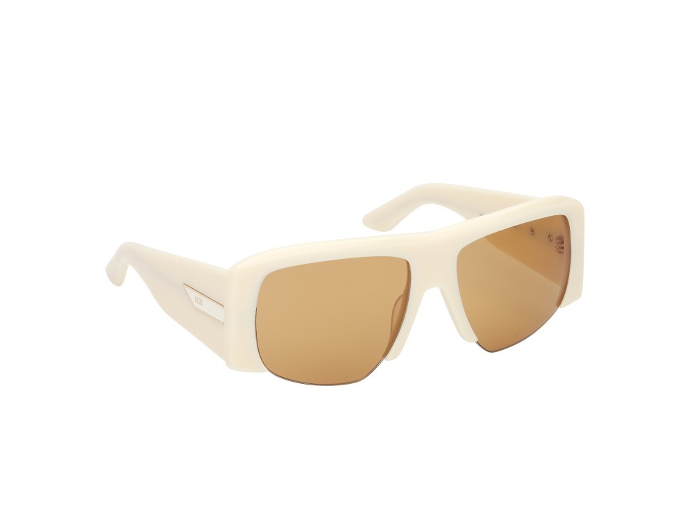 Sonnenbrillen GCDS GD0054 (25J) farbe avorio lucido form geometrisch gläser roviex