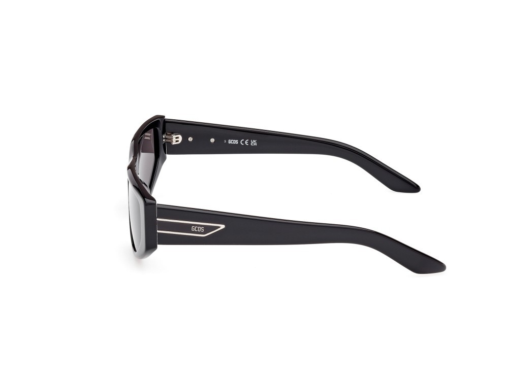 Sunglasses GCDS GD0055 (01A) color nero lucido shape geometric lenses fumo
