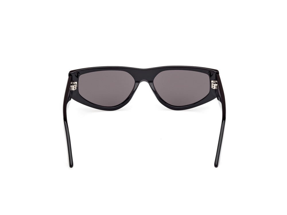 Sunglasses GCDS GD0055 (01A) color nero lucido shape geometric lenses fumo