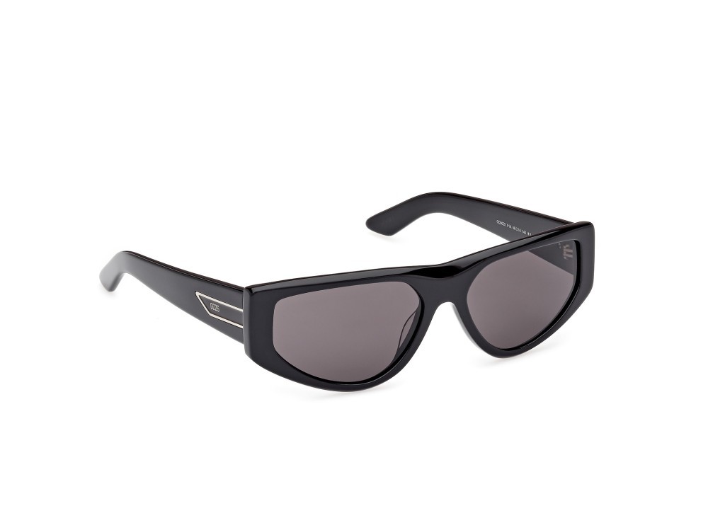 Sunglasses GCDS GD0055 (01A) color nero lucido shape geometric lenses fumo