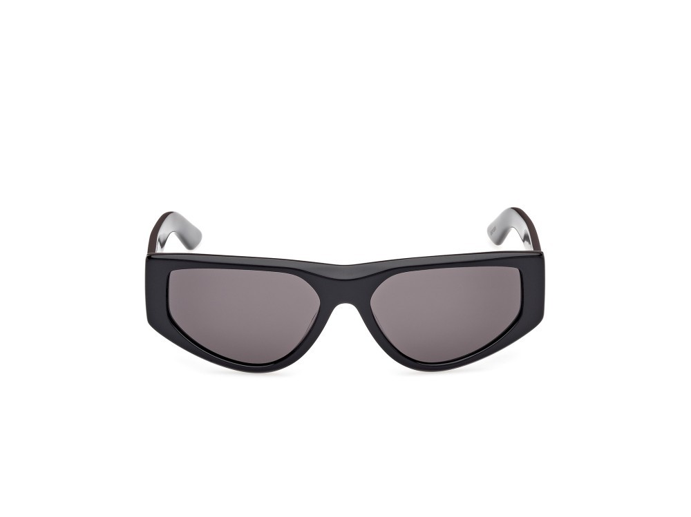 Sunglasses GCDS GD0055 (01A) color nero lucido shape geometric lenses fumo