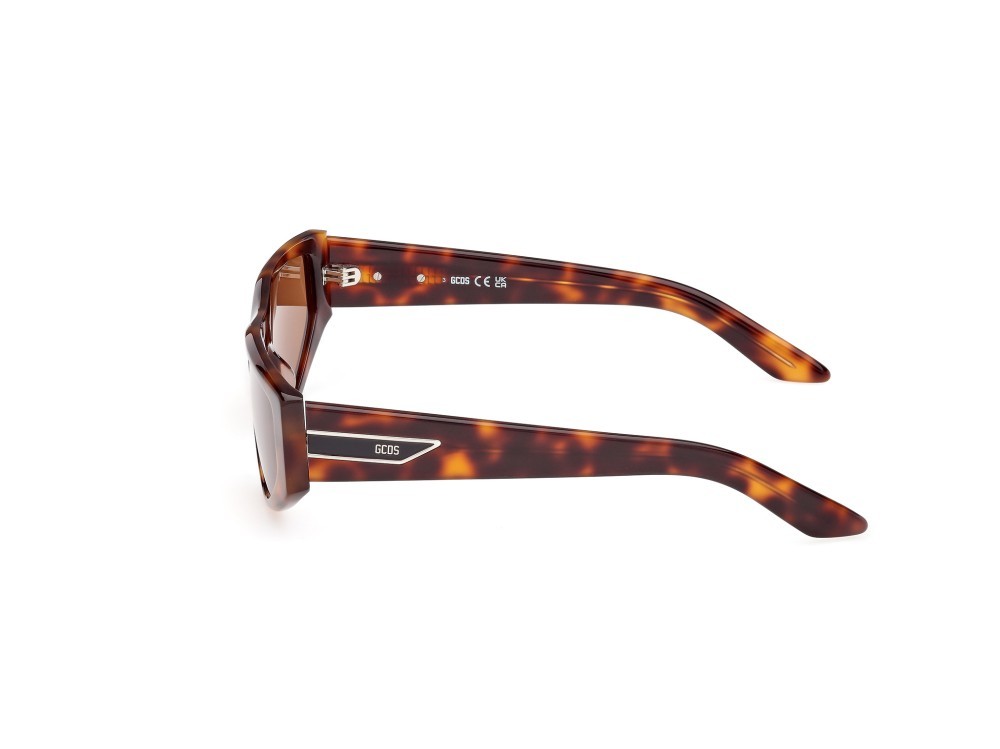 Sunglasses GCDS GD0055 (52E) color avana scura shape geometric lenses marrone