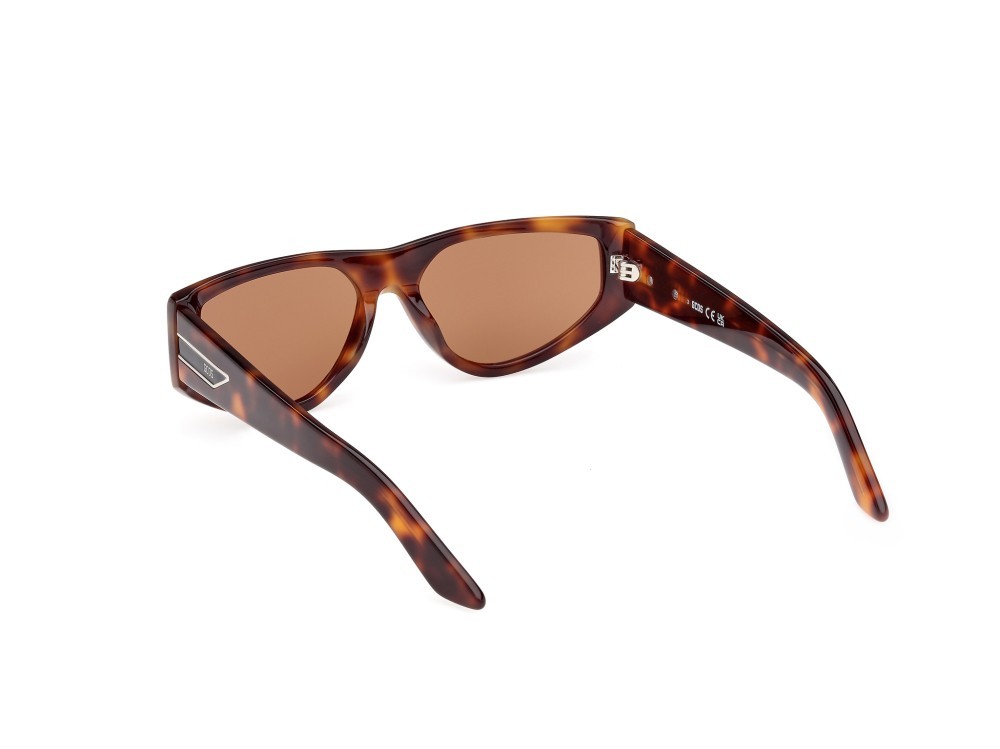 Sunglasses GCDS GD0055 (52E) color avana scura shape geometric lenses marrone