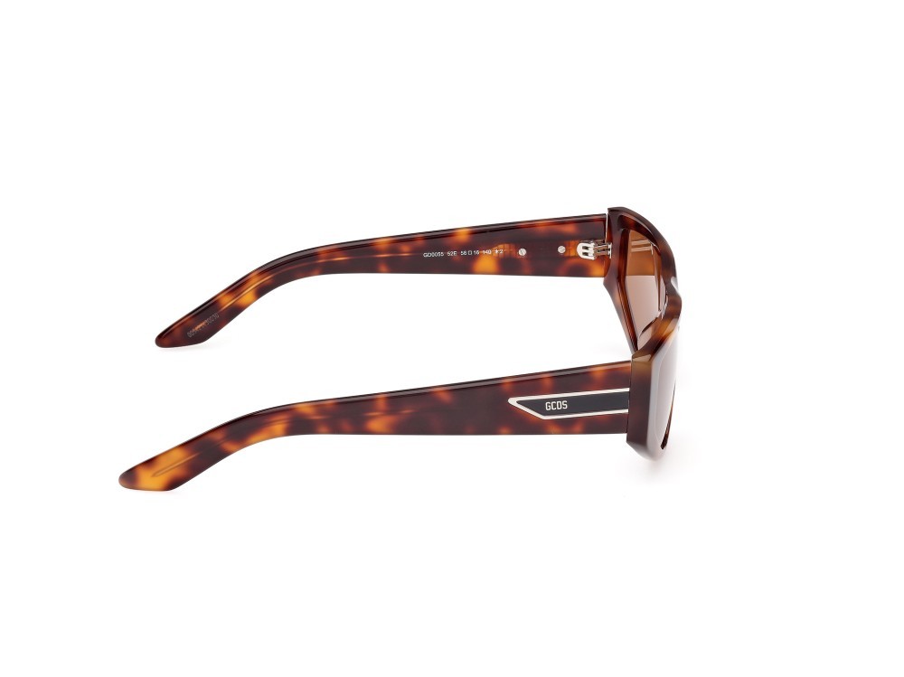 Sunglasses GCDS GD0055 (52E) color avana scura shape geometric lenses marrone