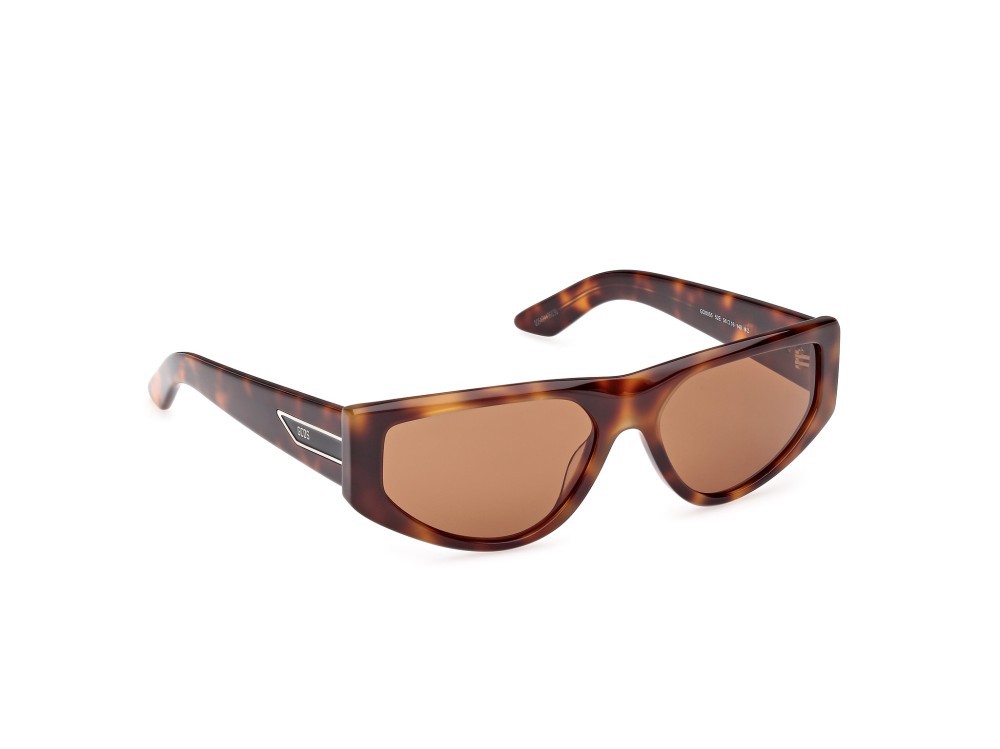 Sunglasses GCDS GD0055 (52E) color avana scura shape geometric lenses marrone