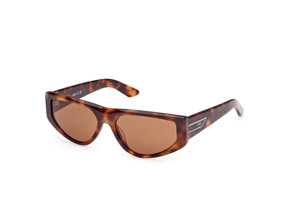 Sunglasses GCDS GD0055 (52E) color avana scura shape geometric lenses marrone