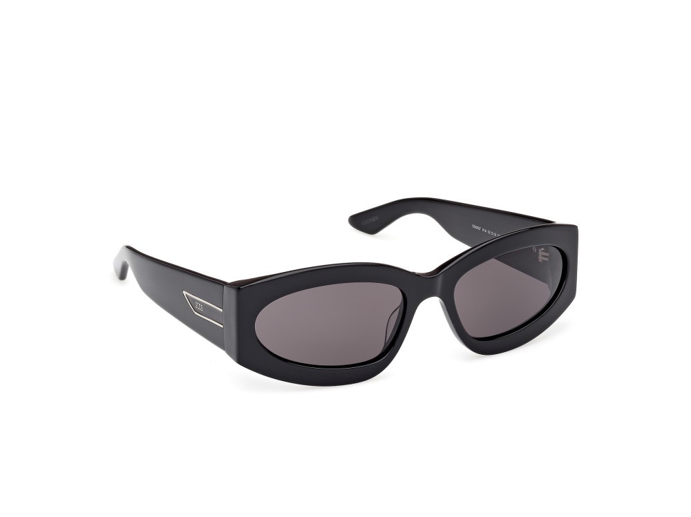 Sunglasses GCDS GD0057 (01A) color nero lucido shape geometric lenses fumo