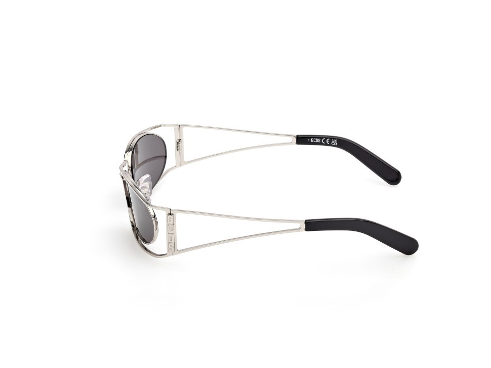 Sunglasses GCDS GD0060 (16A) color palladio lucido  shape geometric lenses fumo