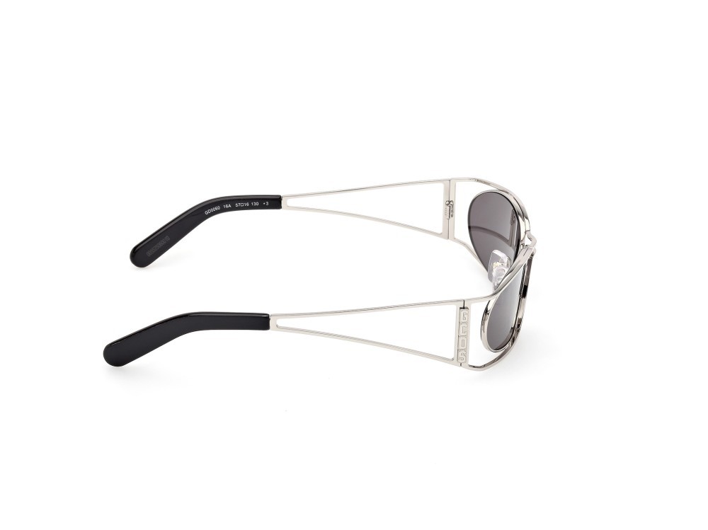 Sunglasses GCDS GD0060 (16A) color palladio lucido  shape geometric lenses fumo