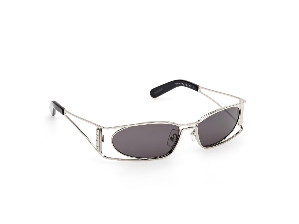 Sunglasses GCDS GD0060 (16A) color palladio lucido  shape geometric lenses fumo