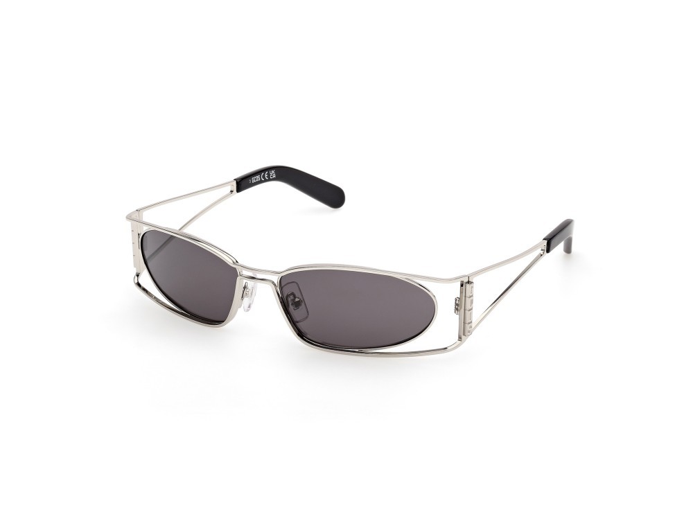 Sunglasses GCDS GD0060 (16A) color palladio lucido  shape geometric lenses fumo