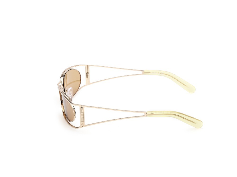 Occhiali da sole GCDS GD0060 (32J) colore oro pallido lucido forma geometrico 
