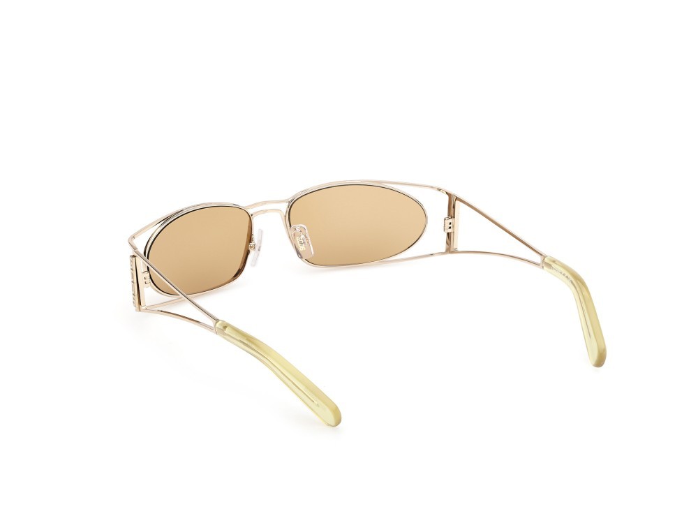 Occhiali da sole GCDS GD0060 (32J) colore oro pallido lucido forma geometrico 