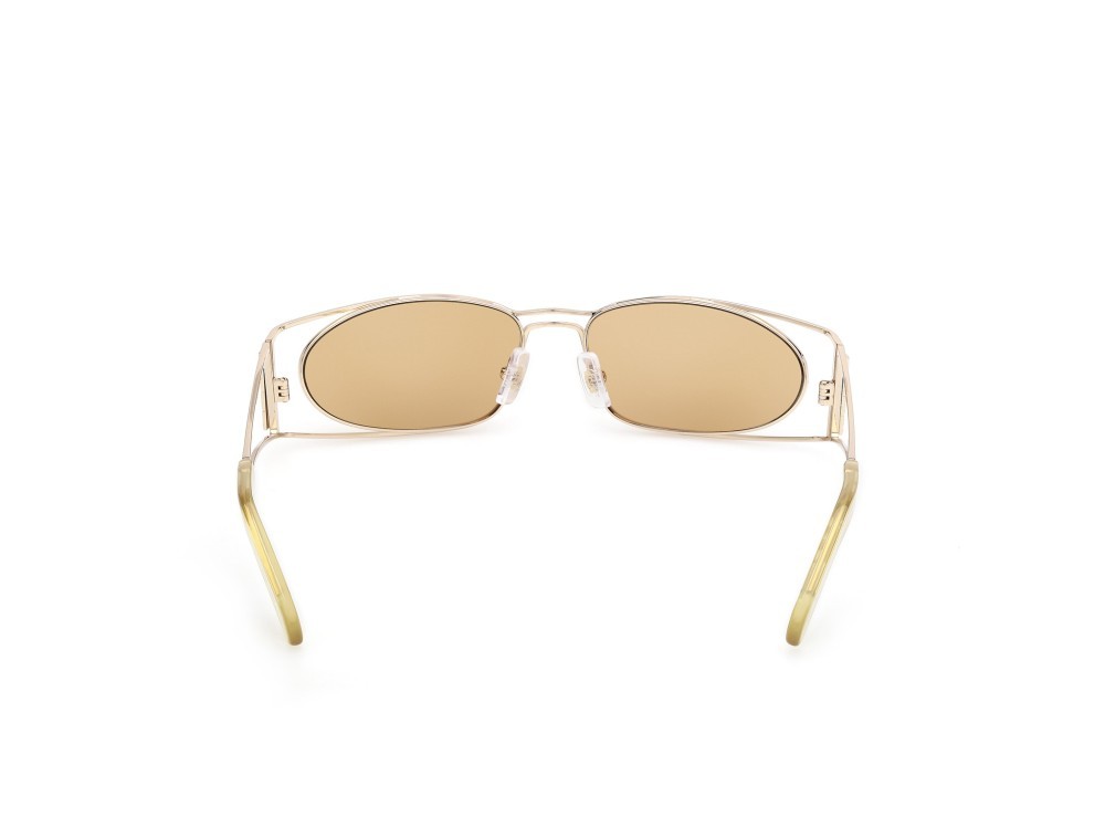 Occhiali da sole GCDS GD0060 (32J) colore oro pallido lucido forma geometrico 
