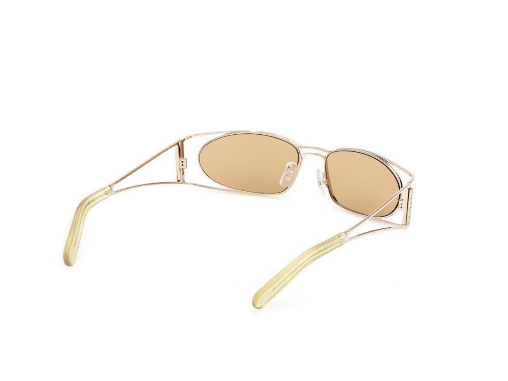 Occhiali da sole GCDS GD0060 (32J) colore oro pallido lucido forma geometrico 