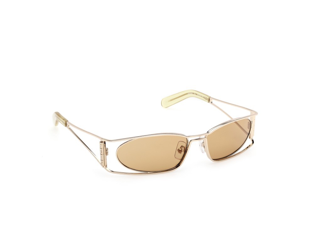 Occhiali da sole GCDS GD0060 (32J) colore oro pallido lucido forma geometrico 