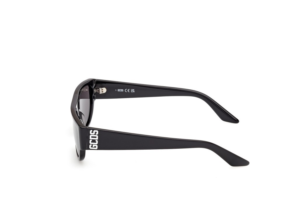Occhiali da sole GCDS GD0062 (01A) colore nero lucido forma geometrico lenti fumo