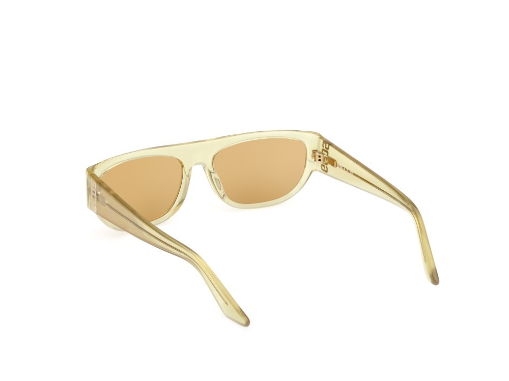 Occhiali da sole GCDS GD0062 (39J) colore giallo chiaro lucido forma geometrico lenti roviex