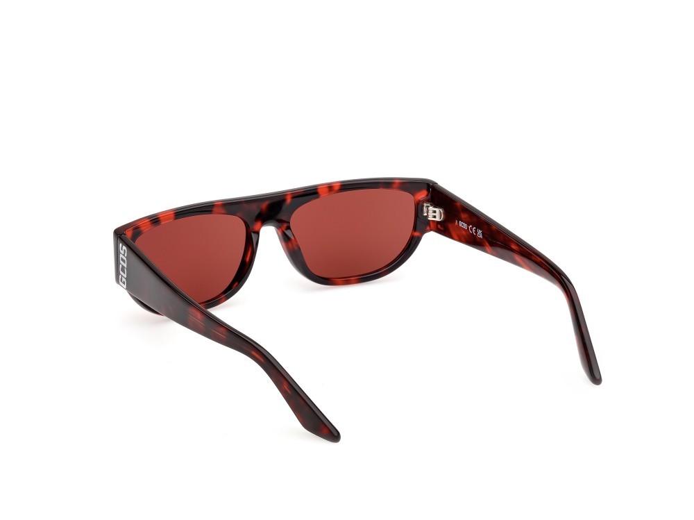 Occhiali da sole GCDS GD0062 (54S) colore avana rossa forma geometrico lenti bordeaux