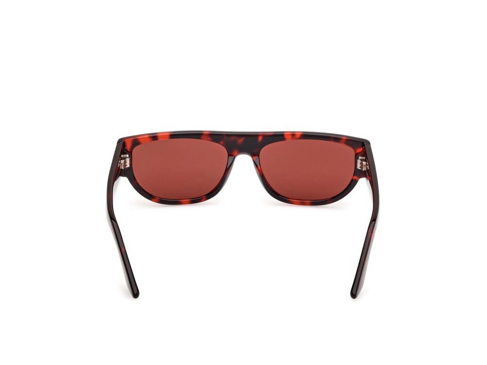 Occhiali da sole GCDS GD0062 (54S) colore avana rossa forma geometrico lenti bordeaux