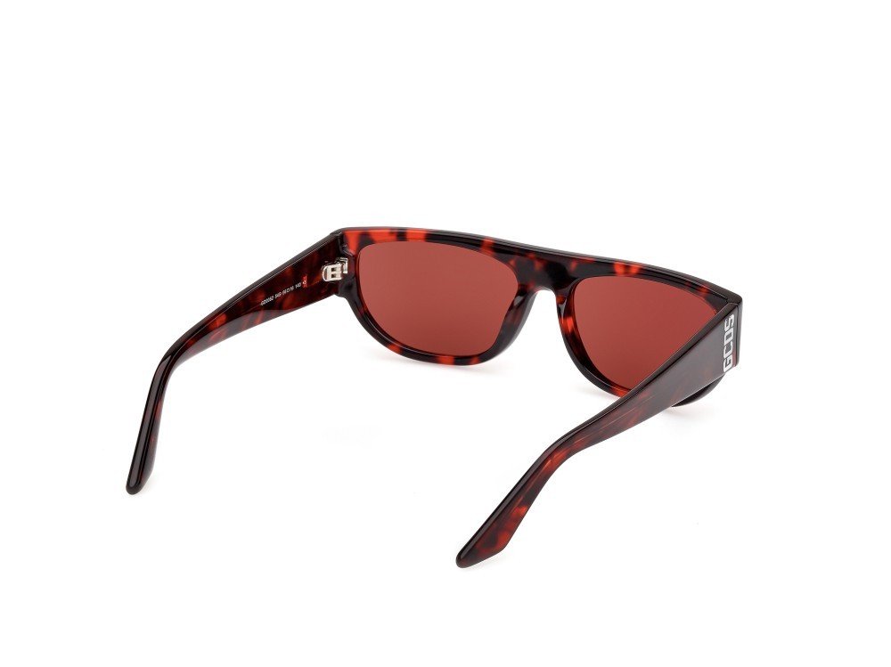 Occhiali da sole GCDS GD0062 (54S) colore avana rossa forma geometrico lenti bordeaux
