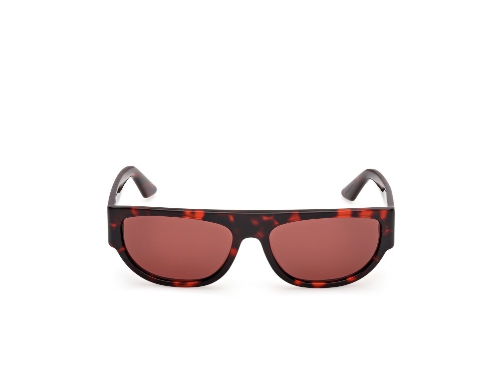 Occhiali da sole GCDS GD0062 (54S) colore avana rossa forma geometrico lenti bordeaux