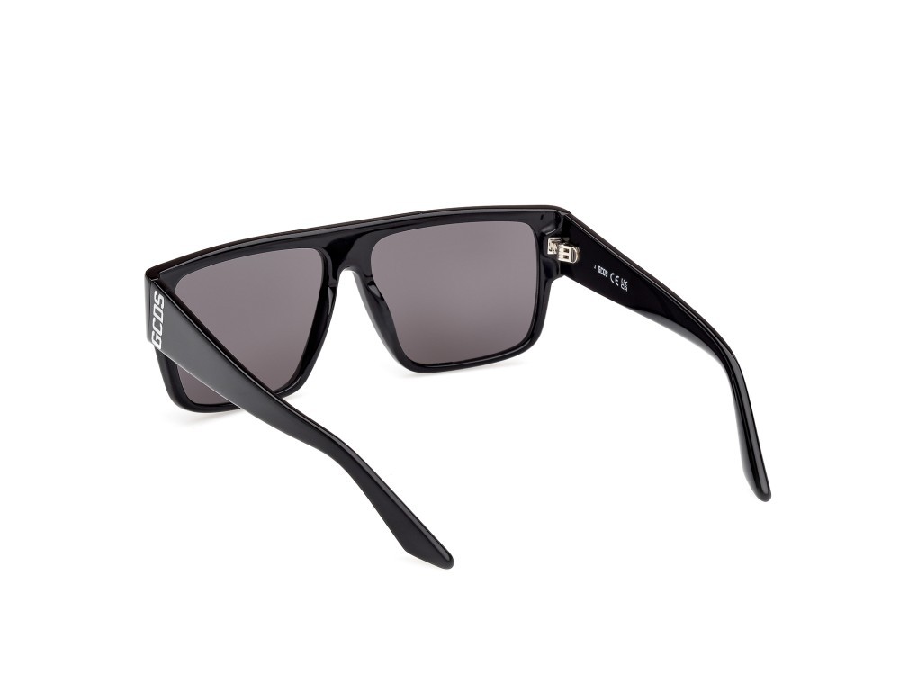 Sunglasses GCDS GD0063 (01A) color nero lucido shape geometric lenses fumo