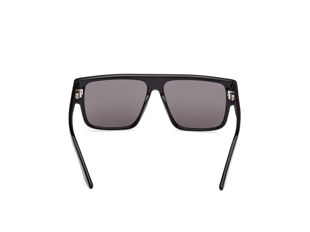 Sunglasses GCDS GD0063 (01A) color nero lucido shape geometric lenses fumo
