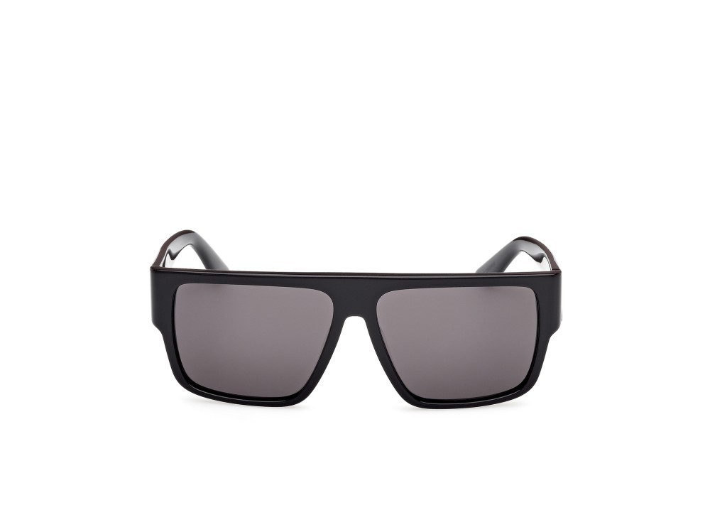 Sunglasses GCDS GD0063 (01A) color nero lucido shape geometric lenses fumo