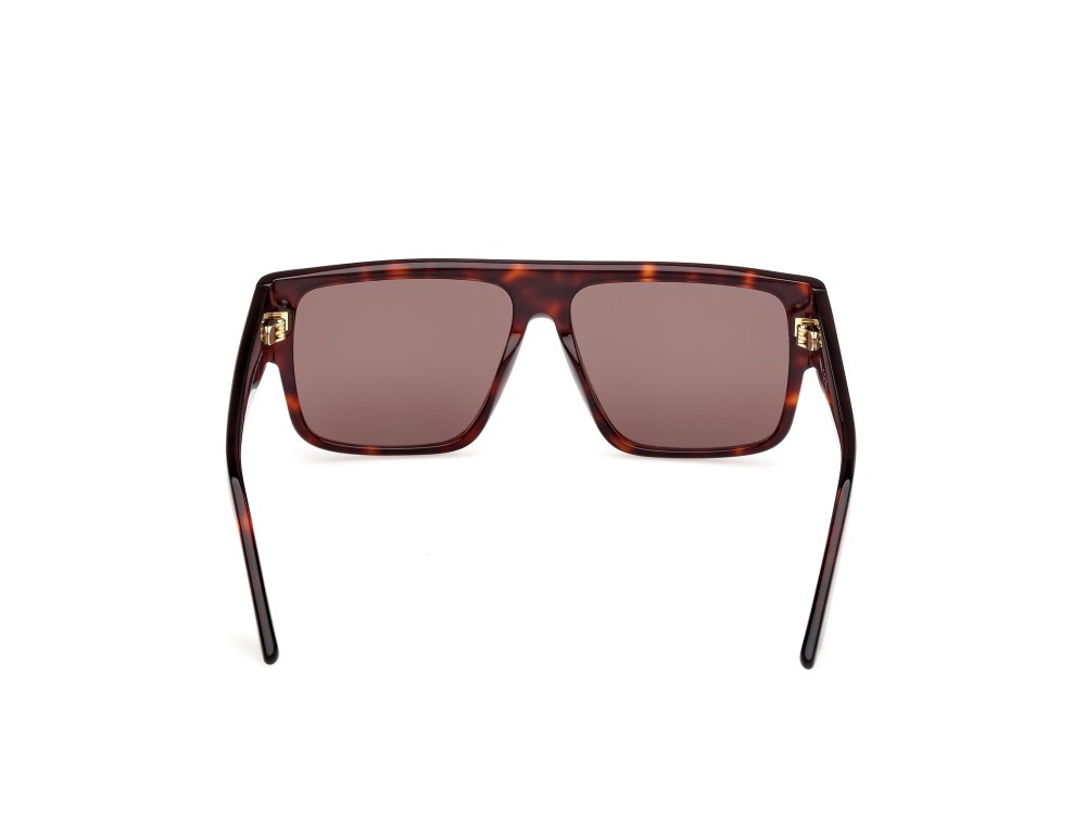 Sunglasses GCDS GD0063 (52E) color avana scura  shape geometric lenses marrone