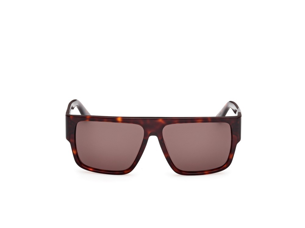 Sunglasses GCDS GD0063 (52E) color avana scura  shape geometric lenses marrone