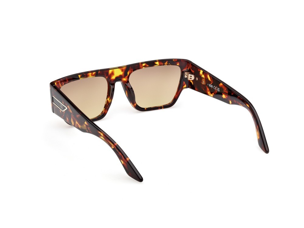 Occhiali da sole GCDS GD0064 (52K) colore avana scura forma geometrico lenti roviex sfumato