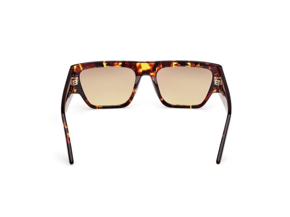 Occhiali da sole GCDS GD0064 (52K) colore avana scura forma geometrico lenti roviex sfumato