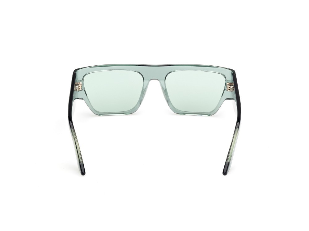 Occhiali da sole GCDS GD0064 (93N) colore verde chiaro lucido forma geometrico lenti verde 