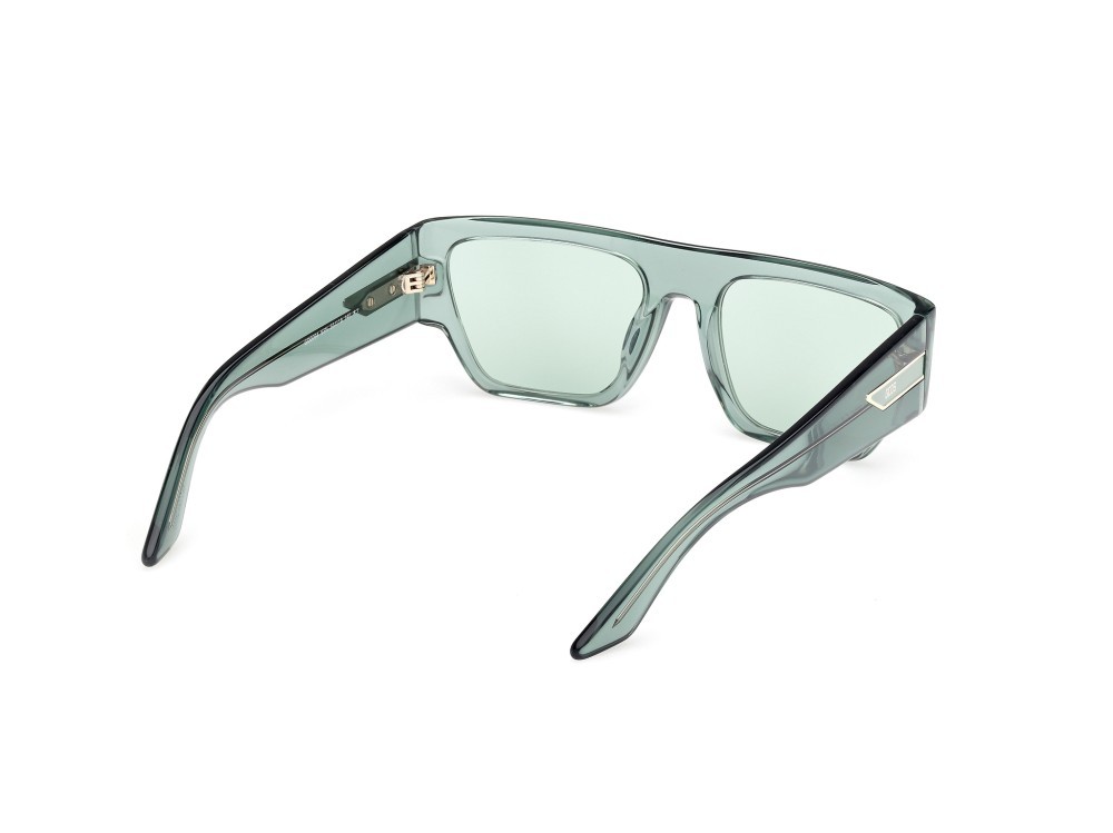 Occhiali da sole GCDS GD0064 (93N) colore verde chiaro lucido forma geometrico lenti verde 
