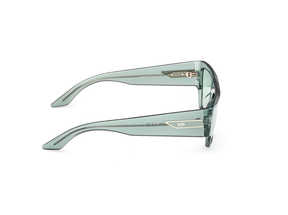 Occhiali da sole GCDS GD0064 (93N) colore verde chiaro lucido forma geometrico lenti verde 