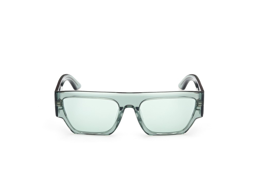 Occhiali da sole GCDS GD0064 (93N) colore verde chiaro lucido forma geometrico lenti verde 