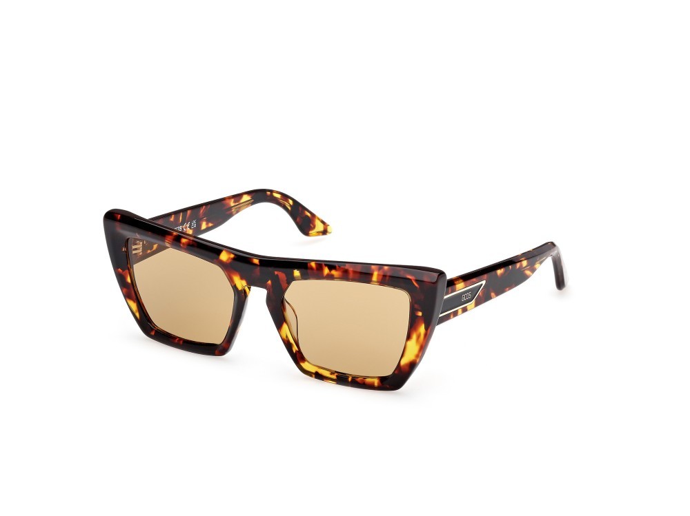 Sunglasses GCDS GD0065 (52J) color avana scura shape cat eye lenses roviex