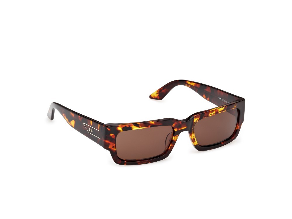 Occhiali da sole GCDS GD0068 (52E) colore avana scura forma rettangolare lenti marrone