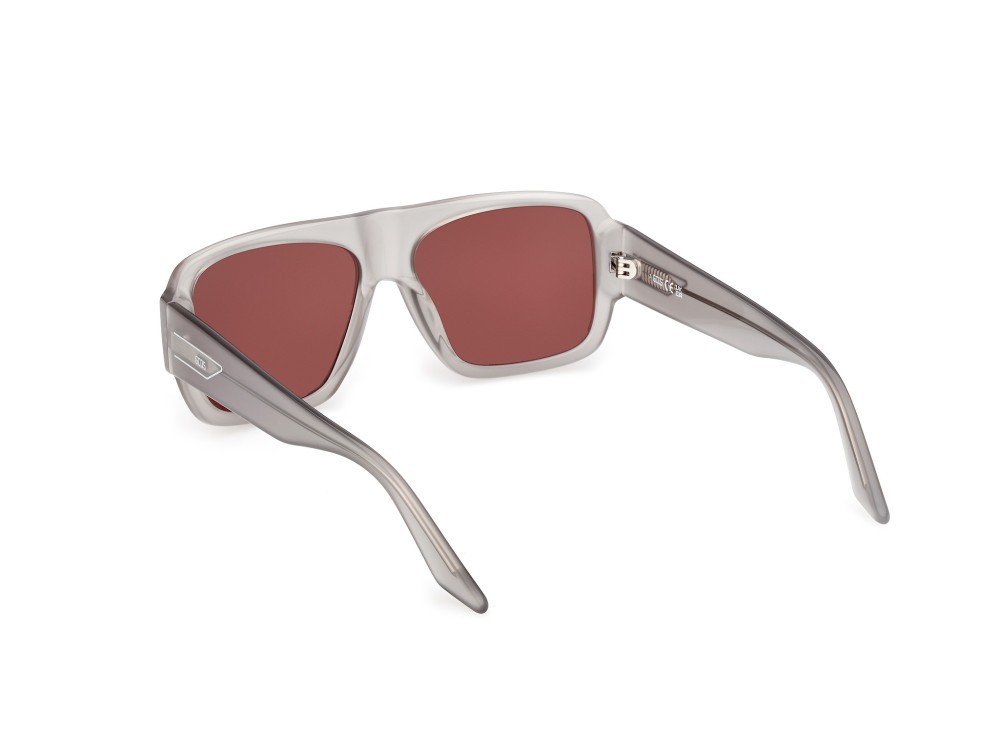 Sunglasses GCDS GD0069 (20S) color grigio lucido shape navigator lenses bordeaux
