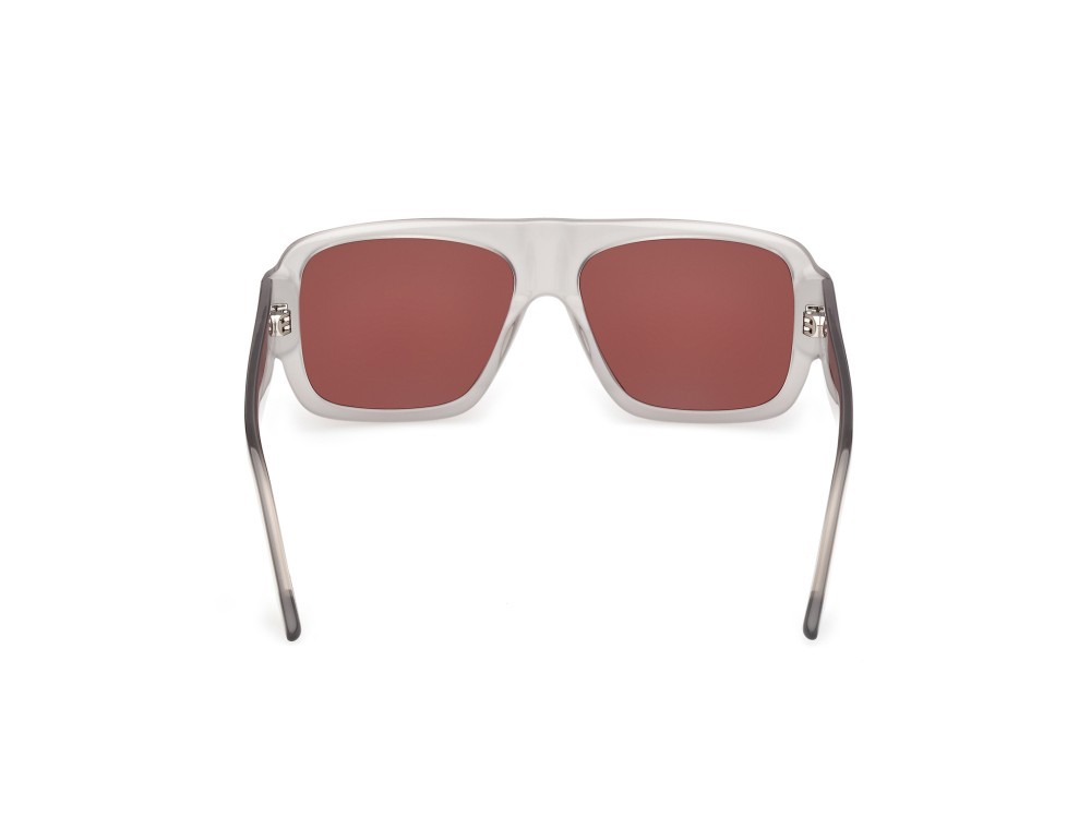 Sunglasses GCDS GD0069 (20S) color grigio lucido shape navigator lenses bordeaux